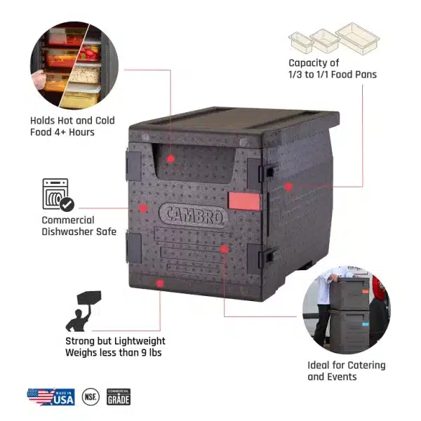 Portador térmico alimentos Cam GoBox EPP300 CAMBRO